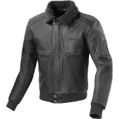 Bogotto Aviator Schwarz Motorrad Lederjacke Größe 48