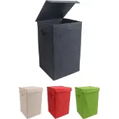 VCM Wäschekorb Wäschebox Stoffbox mit Deckel Dreso M