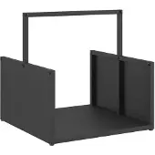vidaXL Brennholzregal Schwarz 40x40x40 cm Kaltgewalzter Stahl