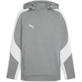 Puma Teamevostripe Hoody medium gray heather-silver-white (33) M