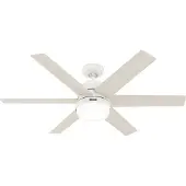 HUNTER FANS DC Deckenventilator Arete Weiss mit Licht & Fernbedienung