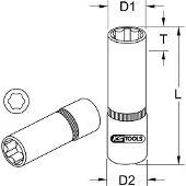 Ks Tools 1/2" Stecknuss lang
