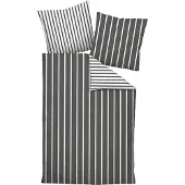 Janine Mako-Satin Bettwäsche modern classic Kissenbezug einzeln 70x90 cm anthrazit