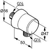 Kludi Schlauchanschlussbogen SIRENA DN 15 chrom