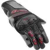 Bogotto Zello Perforierte Schwarz Grau Rot Handschuhe Größe M