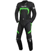 Bogotto Assen Schwarz Grün 2-Teiler Motorrad Lederkombi Größe 46