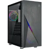 Azza Zeno, Midi Tower, PC, Schwarz, ATX, EATX, micro ATX, Mini-ITX, Stahl, Gehärtetes Glas, Multi
