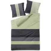 TRAUMSCHLAF Bettwäsche Pascal green 240x220 cm + 2x 80x80 cm
