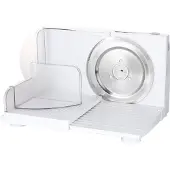 Emerio Schneidemaschine – 100 W – Schnittstärke 0–17 mm – Edelstahlmesser – rutschfest – MS-125000 – Allesschneider – Weiß