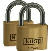 Kasp K12520D2 Hængelås 20 mm Identiske Gyldengul Nøglelås