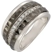 Celesta 925/- Sterling Silber in weiß/schwarz | Gr.: 54
