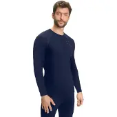 Falke Herren Shirt Maximum Warm Longsleeved Shirt Tight 33537-6116 S - Space Blue - S