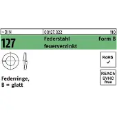 Reyher Federring DIN 127 B 8 Federstahl feuerverz. 1000 Stück