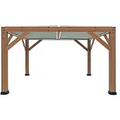 Westmann , Pergola Karl mit Lamellendach, braun, 396 x 335 x 251 cm (B x T x H)