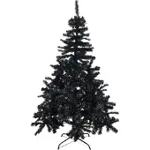 Mojawo Weihnachtsbaum Tannenbaum 120cm inkl Ständer Schwarz künstlich