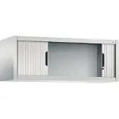 C+P Rollladenschrank Omnispace, abschließbar, B 1200 x T 420 x H 450 mm, Stahl/Kunststoff, lichtgrau