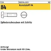FAST-X Zylinderschraube DIN 84/ISO 1207 Schlitz M 5 x 40 Polyamid