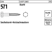 F. REYHER Nchfg. GmbH & Co. KG Sechskantholzschraube DIN 571 8 x 60 Stahl