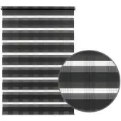 Gardinia EASYFIX Doppelrollo Karo anthrazit 60 x 150 cm
