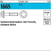Industrial Quality Supplies Sechskantschraube EN 1665 m.Flansch M 10 x 40 A 2