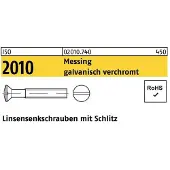 Reyher ISO 2010 - Messing verchromt - M 4x40 - Linsensenkschrauben mit Schlitz - Kleinpaket
