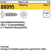 F. REYHER Nchfg. GmbH & Co. KG Spanplattenschraube R 88095 Liko m.Kreuzschlitz-PZ 4 x 25 -Z Messing