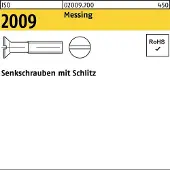 F. REYHER Nchfg. GmbH & Co. KG Senkschraube ISO 2009 m.Schlitz M 3 x 20 Messing