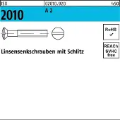 F. REYHER Nchfg. GmbH & Co. KG Linsensenkschraube ISO 2010 m.Schlitz M 6 x 30 A 2