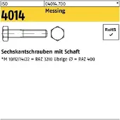 Industrial Quality Supplies ISO 4014 - Messing - M 12x50 - Sechskantschrauben mit Schaft