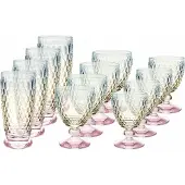 Villeroy & Boch Gläser-Set "Longdrink- und Weinglas-Set Boston Pearl 12er Set bunt" Spülmaschinenfest