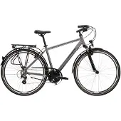 KROSS Trekkingrad "Trekkingrad Trans 1.0 28" grau" 21 Gang Shimano ALTUS M310 Schaltwerk Kettenschaltung