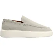 Manfield Hellgraue Veloursleder-Loafer | Größe 47