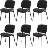 Mendler 6er-Set Esszimmerstuhl MCW-O44, Küchenstuhl Stuhl, Bugholz Stoff (370g/m²) MVG natur, dunkelgrau