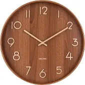 Karlsson Wanduhr Pure dunkles Holz (40cm)