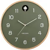 Karlsson Wanduhr Natur Cuckoo grün - Ø 31,5cm