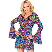 Widmann THE 70s GROOVY STYLE - blue bubbles (Kleid), XS