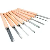 Scheppach Drechselwerkzeug Set - 8teilig | inkl. Holzkiste