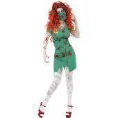 Smiffys Zombie OP-Schwester - Kostüm für Halloween Fasching