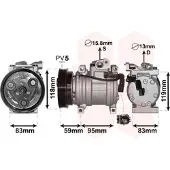 VAN WEZEL Kompressor, Klimaanlage 8300k200 für KIA