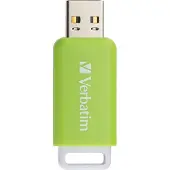 Verbatim USB 2.0 Stick 32GB, DataBar, grün Typ-A, (R) 12MB/s, (W) 5MB/s, Retail-Blister