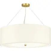 Designer's Light Box Elstead Pearce Hängeleuchte E27 7-fach 27cm Gealtertes Messing Elfenbein