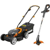 WORX twin pack WG927E - Akku-Rasenmäher / Rasentrimmer - 40V - 2x 2Ah