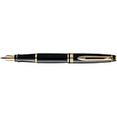 Waterman Expert, Schwarz, Blau, Edelstahl, Medium, Beidhändig, Box