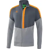 Erima Squad Worker Jacke M slate grey/monument grey/new orange
