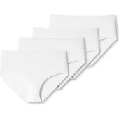 Schiesser Damen Slip 4er Pack - Midi-Slip, Cotton Stretch, uni