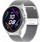Gravity Damen Smartwatch GT12-7 Schwarzes Silikonarmband + Silbernes Armband