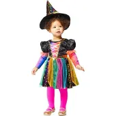 Amscan Bunte Sternen Hexe Kinderkostüm
