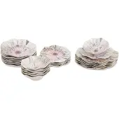 Hermia Concept , GBSNES24Y41001159, Essservices, Tafelservice (24 Teile), Mehrfarbig, Porzellan, 25 x 25 x 2 cm