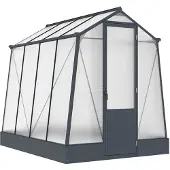 Westmann Aurora 68 Gewächshaus mit Fundament Anthrazit 2,5x2 m