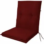 Doppler Niederlehnerauflage '7028', rot, ca. 100 x 48 x 6 cm, 100 % Dralon
